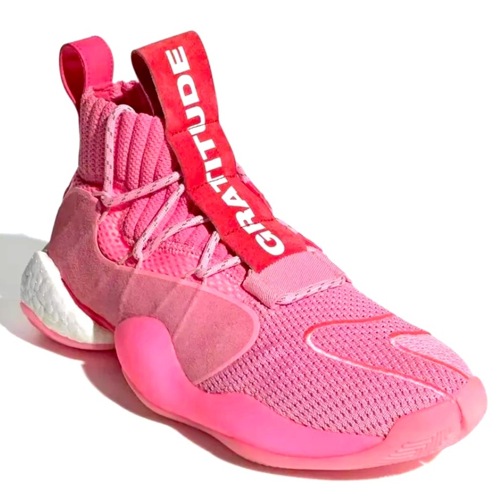 RARE ADIDAS Crazy Byw Pharrell Williams Mens 8 Basketball Shoes Hyper Pink